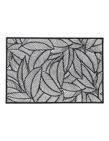 Table Accents Leaf Cut-Out Placemat 45x30cm in Black