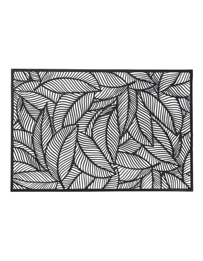 Table Accents Leaf Cut-Out Placemat 45x30cm in Black