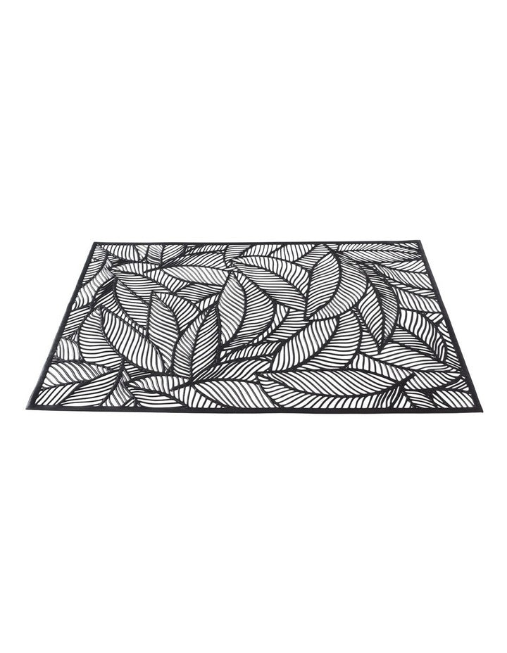 Table Accents Leaf Cut-Out Placemat 45x30cm in Black