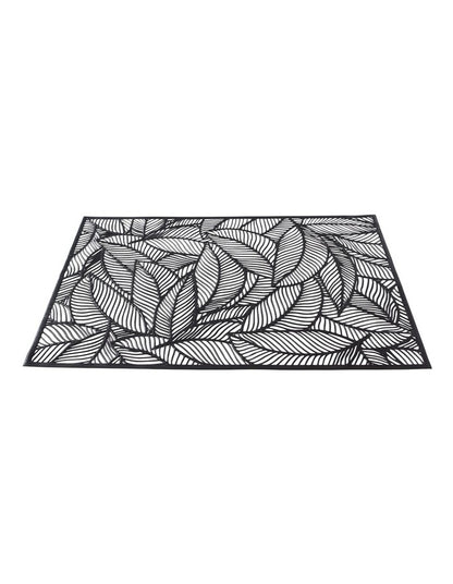 Table Accents Leaf Cut-Out Placemat 45x30cm in Black