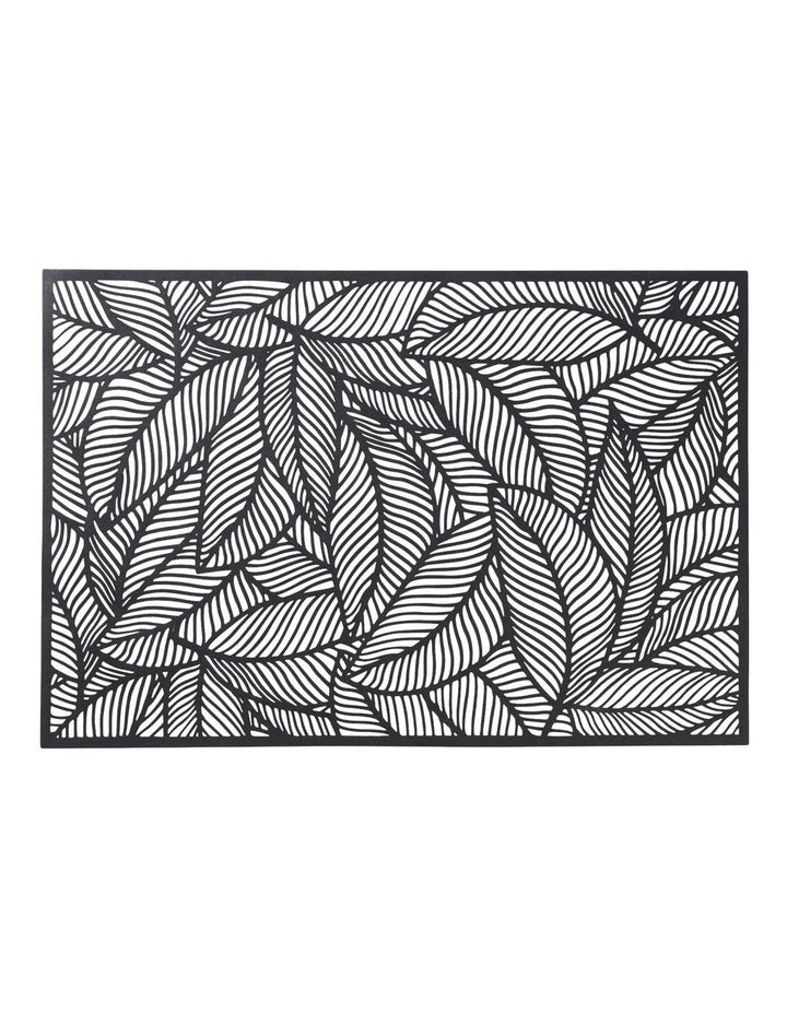 Table Accents Leaf Cut-Out Placemat 45x30cm in Black