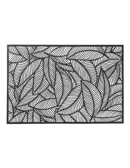 Table Accents Leaf Cut-Out Placemat 45x30cm in Black