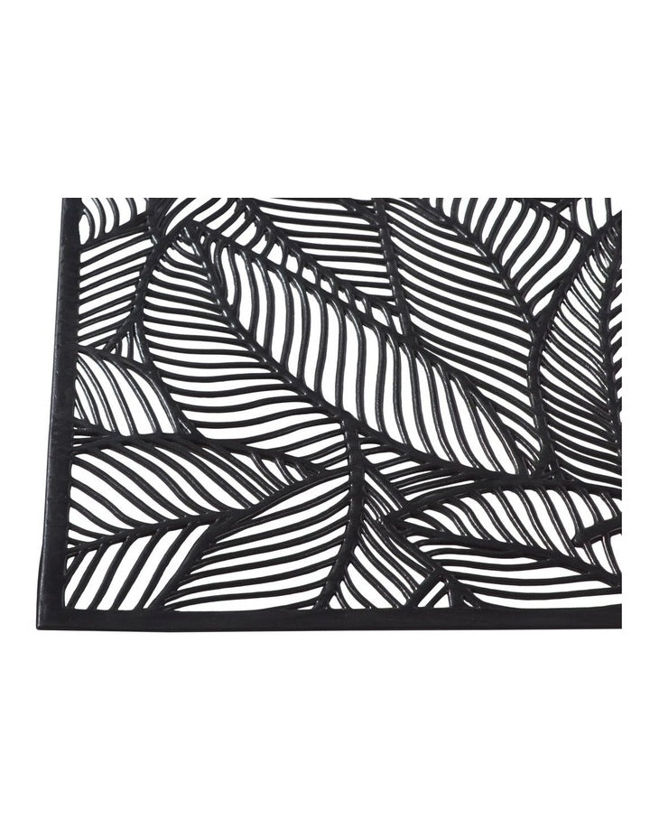 Table Accents Leaf Cut-Out Placemat 45x30cm in Black