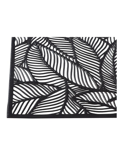 Table Accents Leaf Cut-Out Placemat 45x30cm in Black