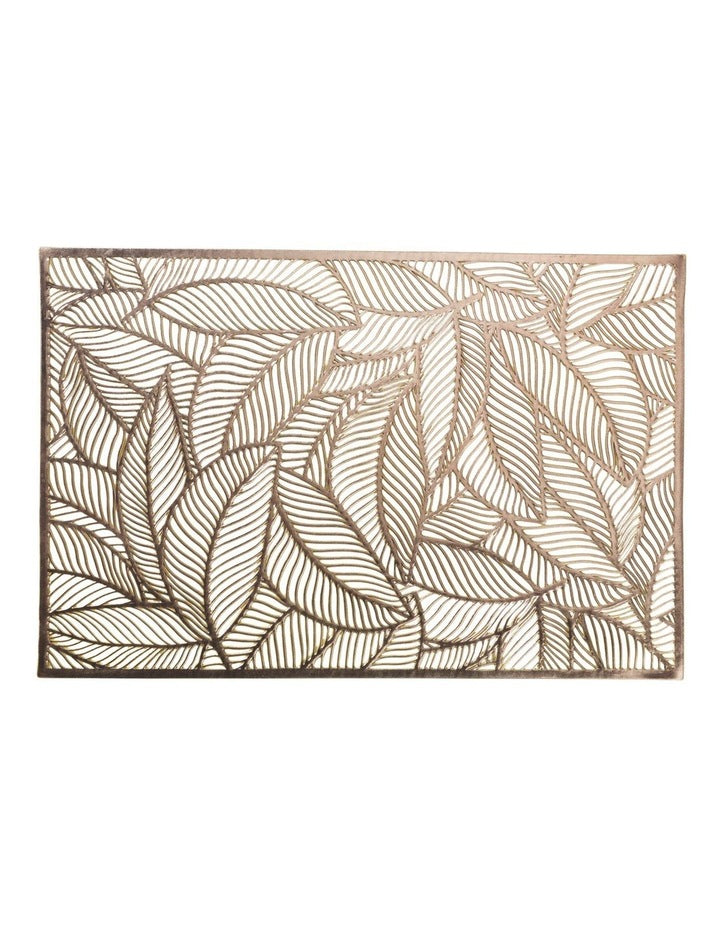 Table Accents Leaf Cut-Out Placemat 45x30cm in Gold