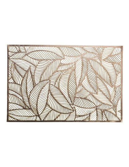 Table Accents Leaf Cut-Out Placemat 45x30cm in Gold