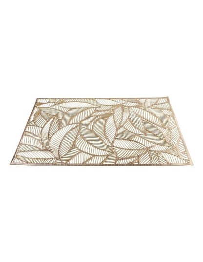 Table Accents Leaf Cut-Out Placemat 45x30cm in Gold