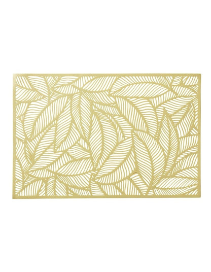Table Accents Leaf Cut-Out Placemat 45x30cm in Gold