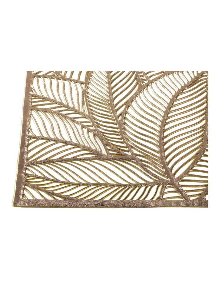 Table Accents Leaf Cut-Out Placemat 45x30cm in Gold