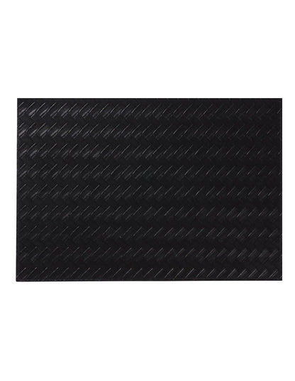 Table Accents Plait Leather Look Placemat 43x30cm in Black