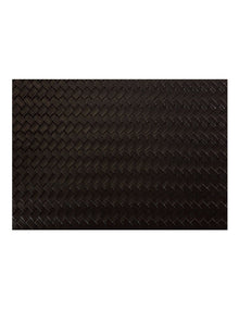 Table Accents Plait Leather Look Placemat 43x30cm in Black