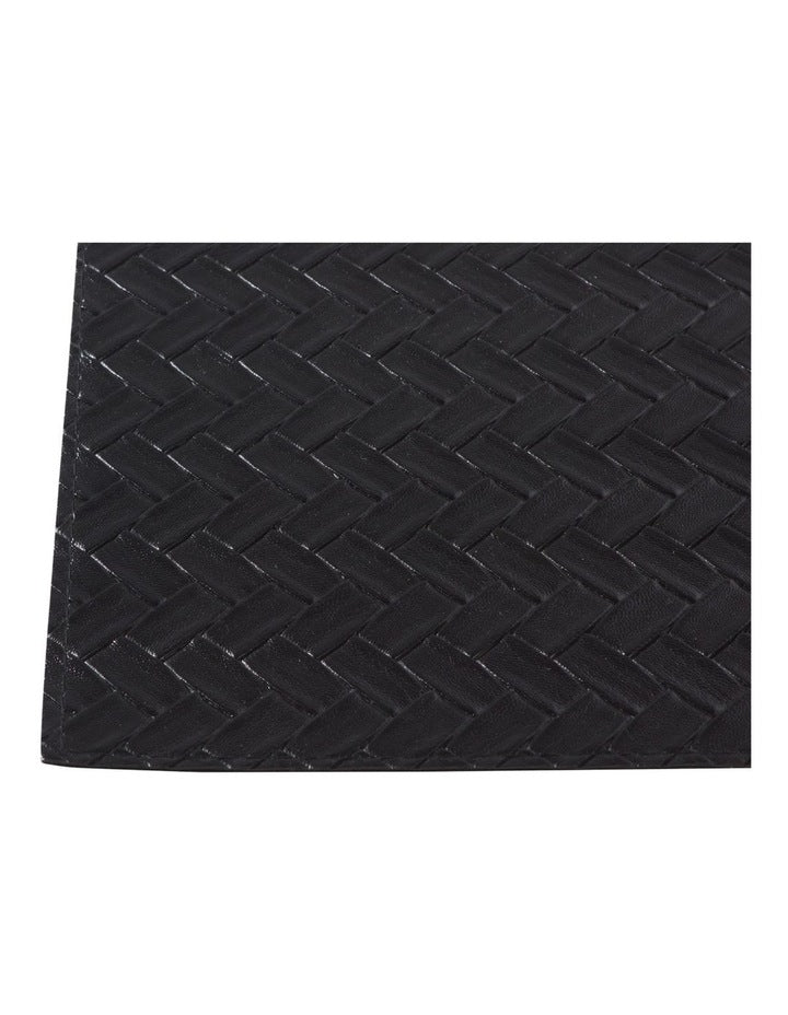 Table Accents Plait Leather Look Placemat 43x30cm in Black