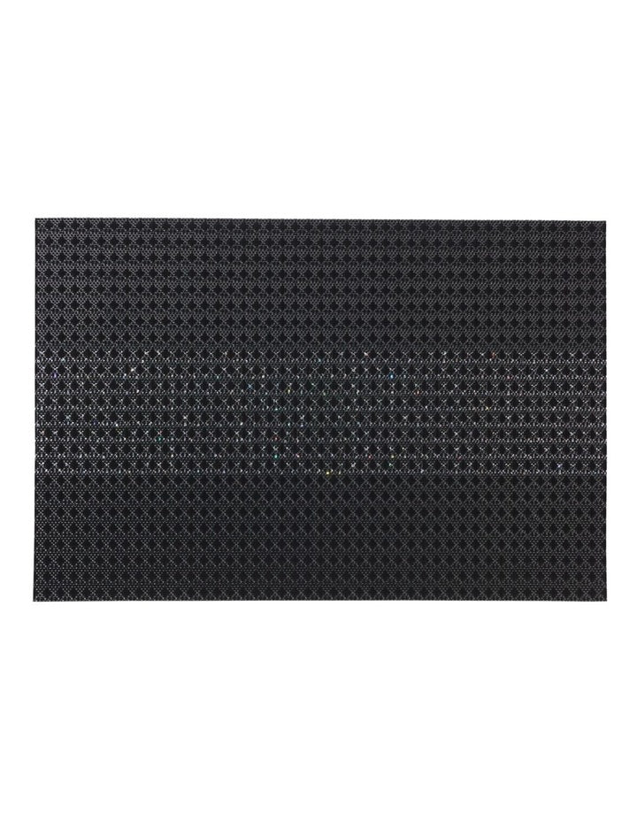 Table Accents Woven Lurex Placemat 45x30cm in Black