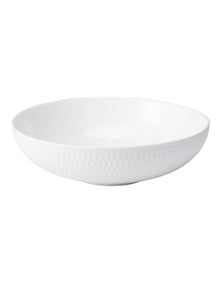 White Basics Diamonds Round Serving Bowl 25cm in White