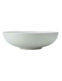 White Basics Diamonds Round Serving Bowl 25cm in White