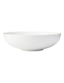 White Basics Diamonds Round Serving Bowl 25cm in White