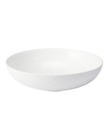 White Basics Diamonds Round Serving Bowl 28cm in White