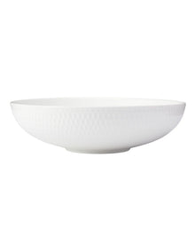 White Basics Diamonds Round Serving Bowl 28cm in White