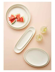 White Basics Oblong Platter 30x9cm in White