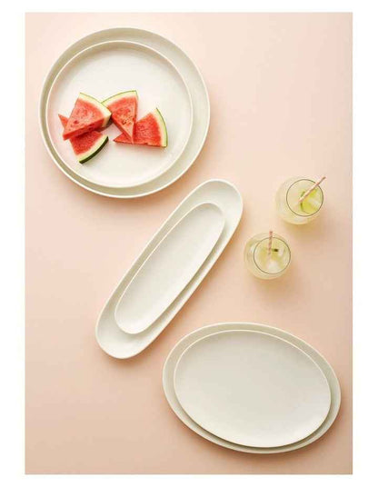 White Basics Oblong Platter 40x12.5cm in White