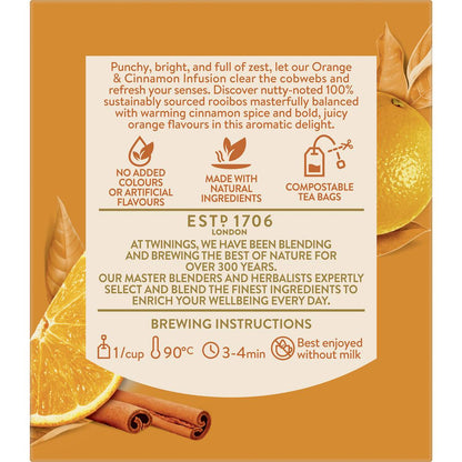 Twinings Orange & Cinnamon Tea Bags 10 Pack