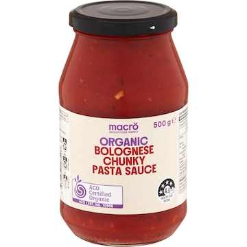 Macro Organic Pasta Sauce Chunky Bolognese 500g