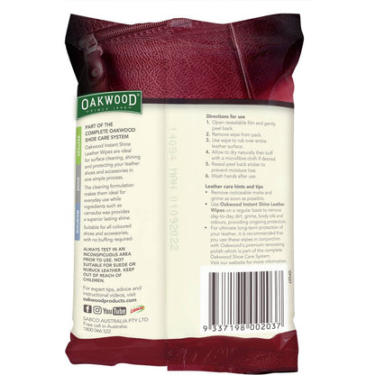 Oakwood Leather Wipes 16 Pack