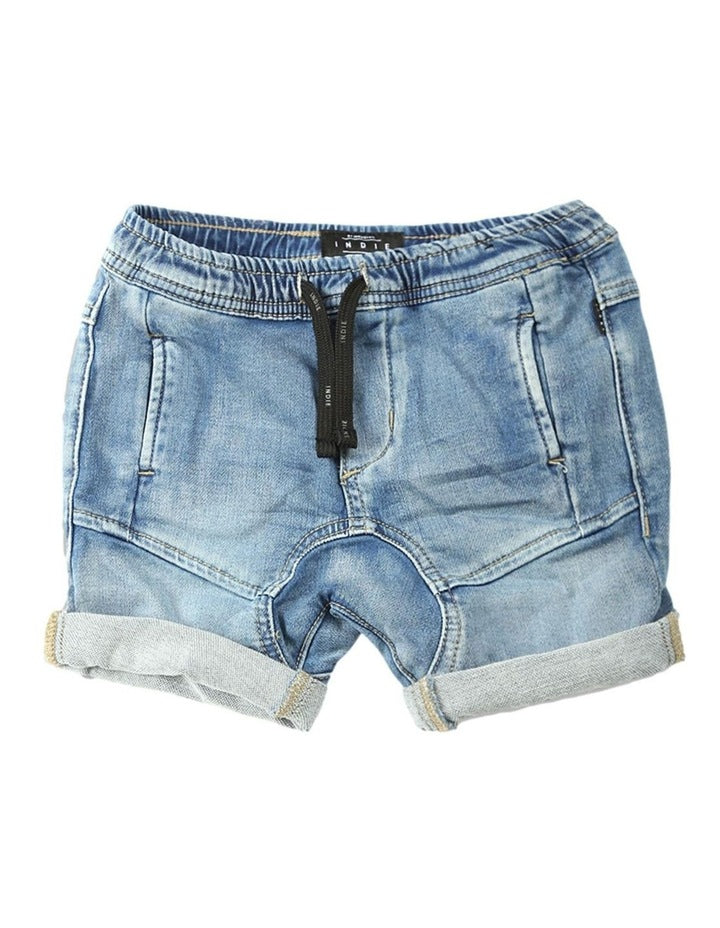 Arched Drifter Short (0-2 years) in Light Denim