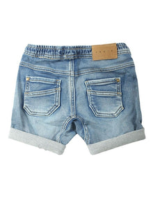 Arched Drifter Short (0-2 years) in Light Denim
