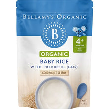Bellamy's Organic Baby Rice With Prebiotic 4+ Months 125g