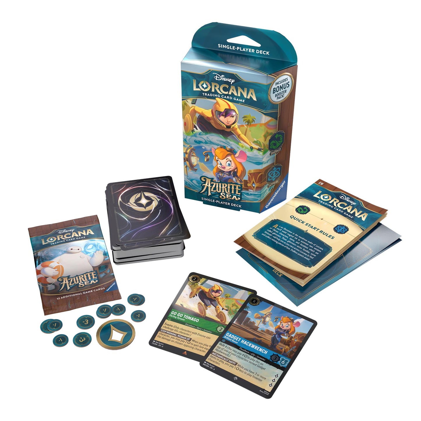 Disney Lorcana Trading Card Game - Azurite Sea Single-Player Deck
