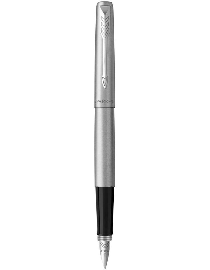 Jotter Chrome Trim Fountain Pen in Stainless Steel