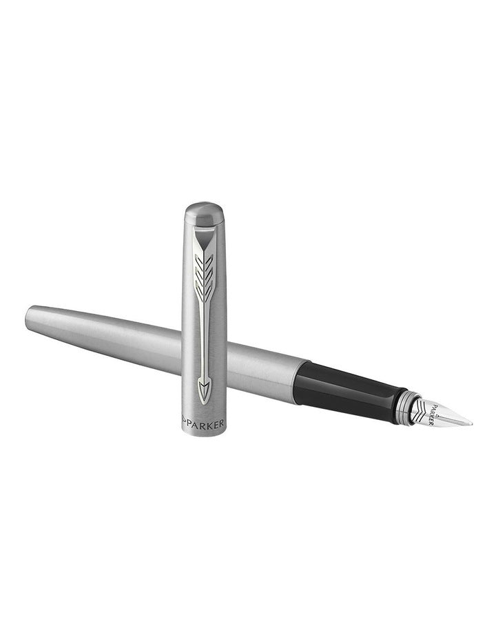 Jotter Chrome Trim Fountain Pen in Stainless Steel