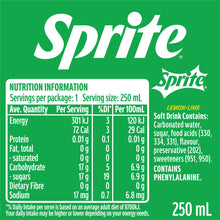 Sprite Lemonade Soft Drink Can 250ml