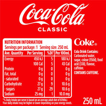 Coca-Cola Classic Soft Drink Mini Can 250ml