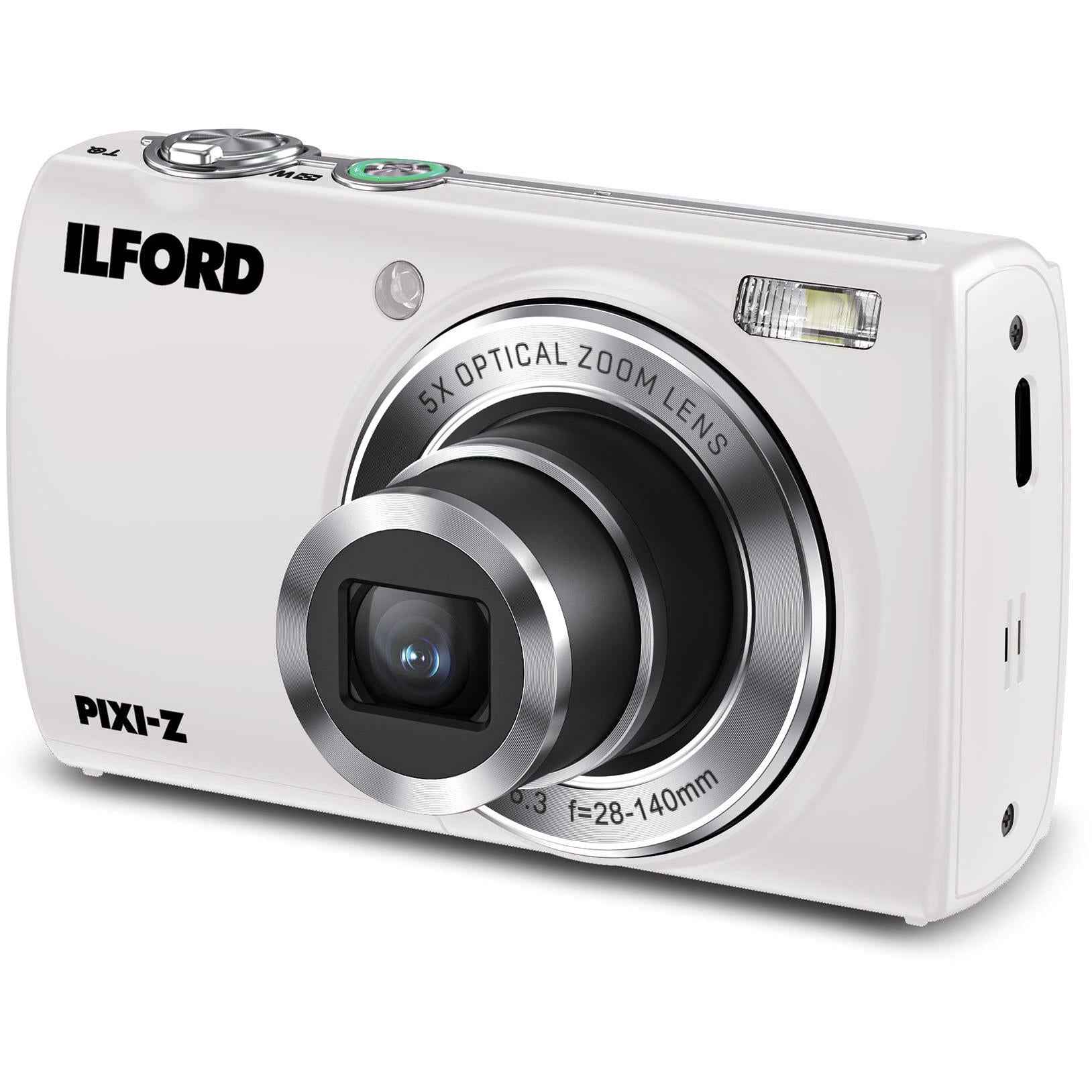 Ilford PIXI-Z 5x Zoom Digital Compact Camera (White)
