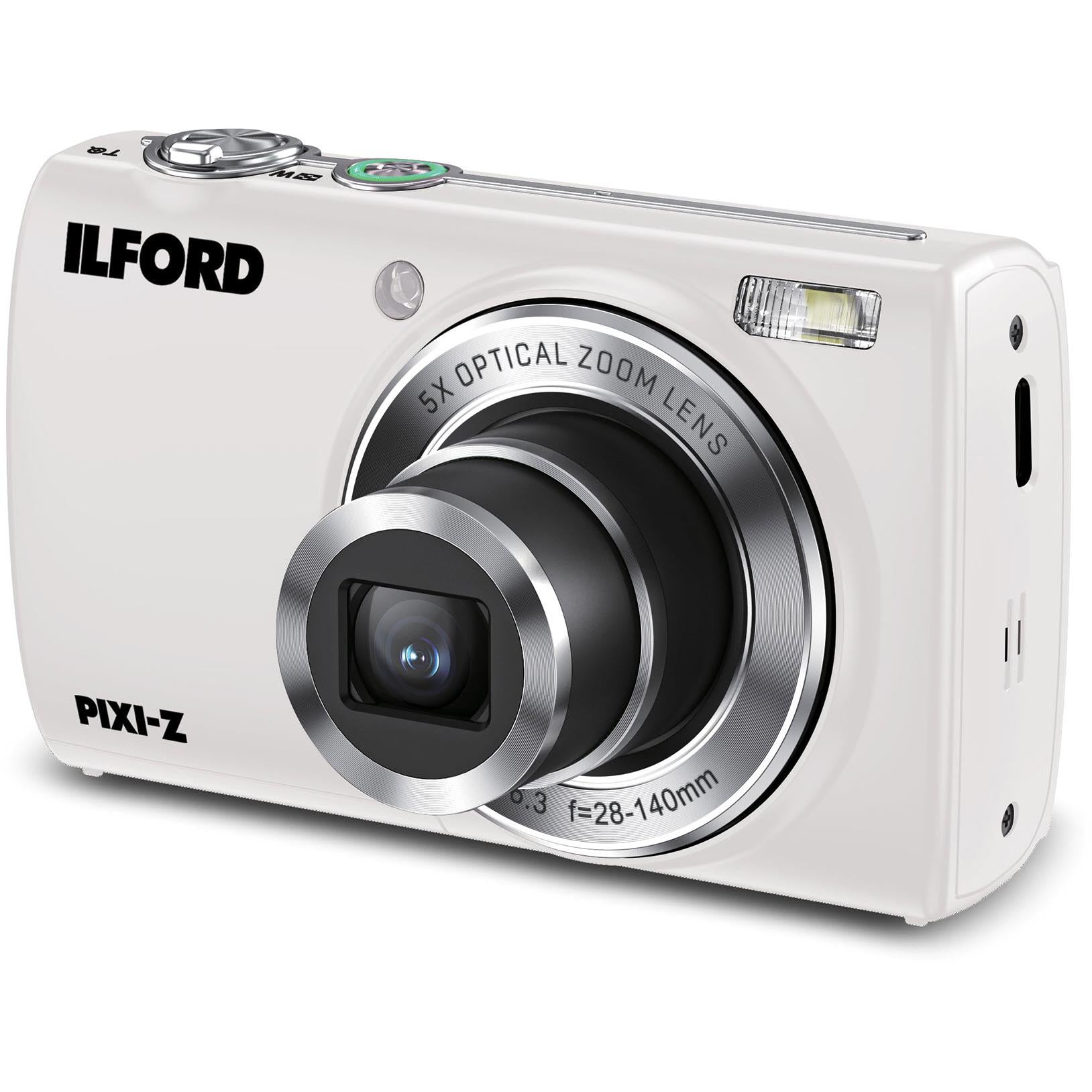 Ilford PIXI-Z 5x Zoom Digital Compact Camera (White)