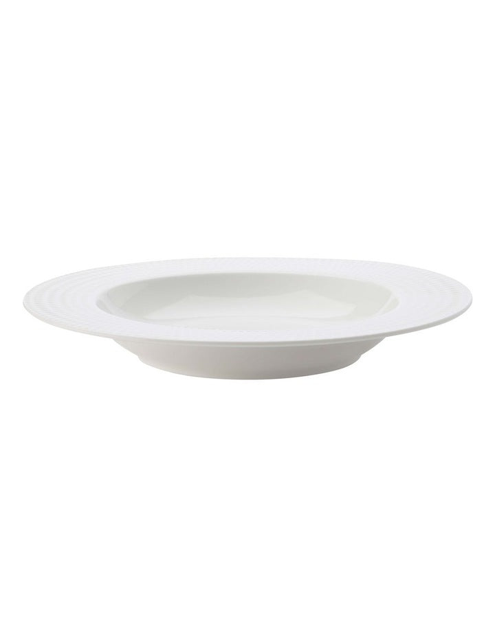 White Basics Diamonds Rim Soup Bowl 22.5cm in White
