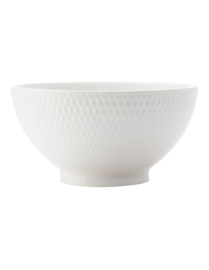 White Basics Diamonds Rice Bowl 12.5cm in White