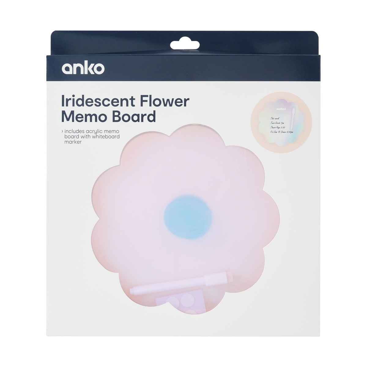 Iridescent Flower Memo Board