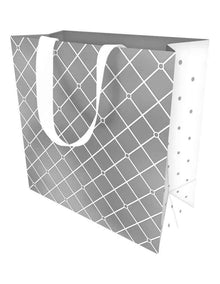 Gift Bag Large in Quilted Silver