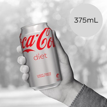 Coca-Cola Diet Soft Drink Multipack Cans 375mL x 10 pack