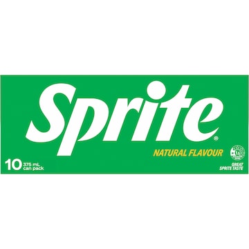 Sprite Lemonade Soft Drink Cans 375mL x 10 pack
