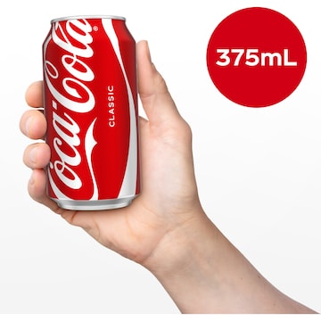 Coca-Cola Classic Soft Drink Cans 375mL x 10 pack