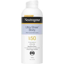Neutrogena SPF 50 Ultra Sheer Body Mist Sunscreen 140g