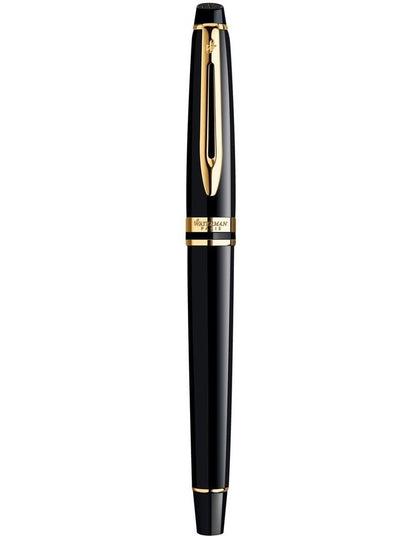 Waterman Expert Fountain Pen in Black Gold Trim