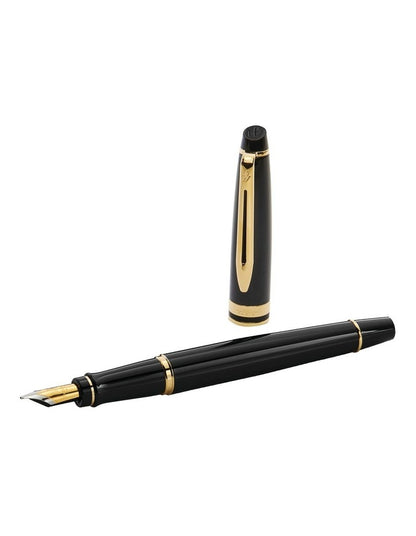 Waterman Expert Fountain Pen in Black Gold Trim
