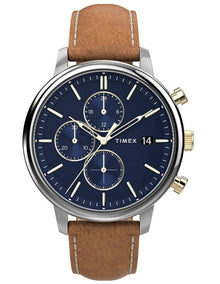 Chicago Leather Chrono Watch TW2U39000 in Tan