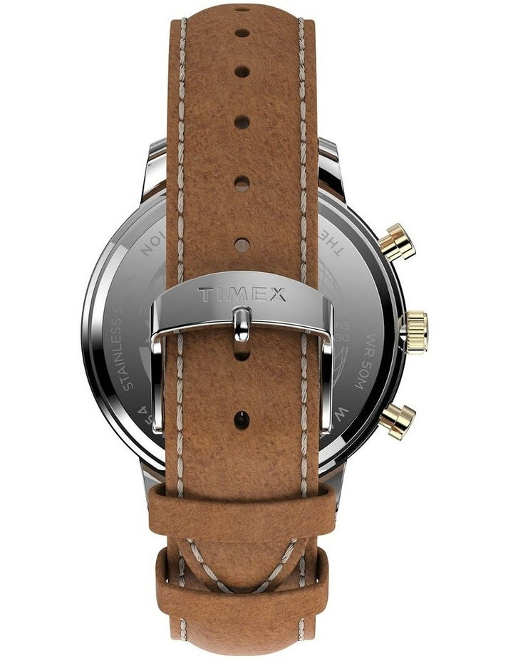 Chicago Leather Chrono Watch TW2U39000 in Tan