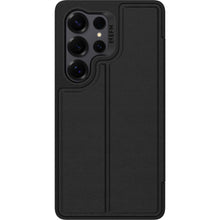 EFM Monaco Vegan Leather Wallet Case with D3O BIO for Galaxy S25 Ultra (Black)